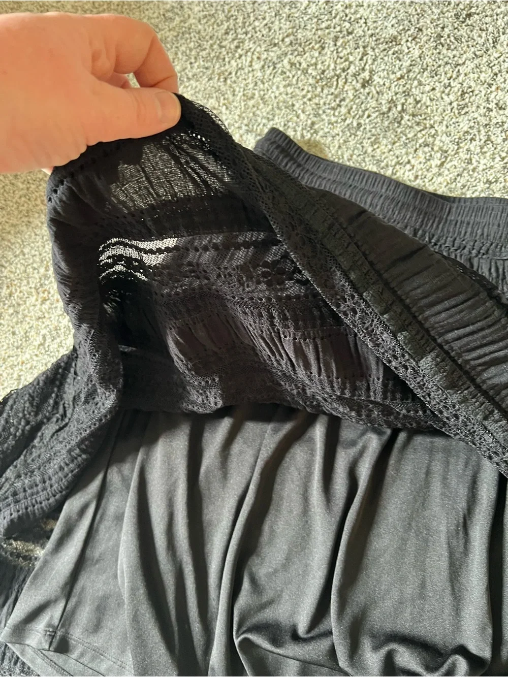 Torrid Size 6 Black Crotchet Skirt